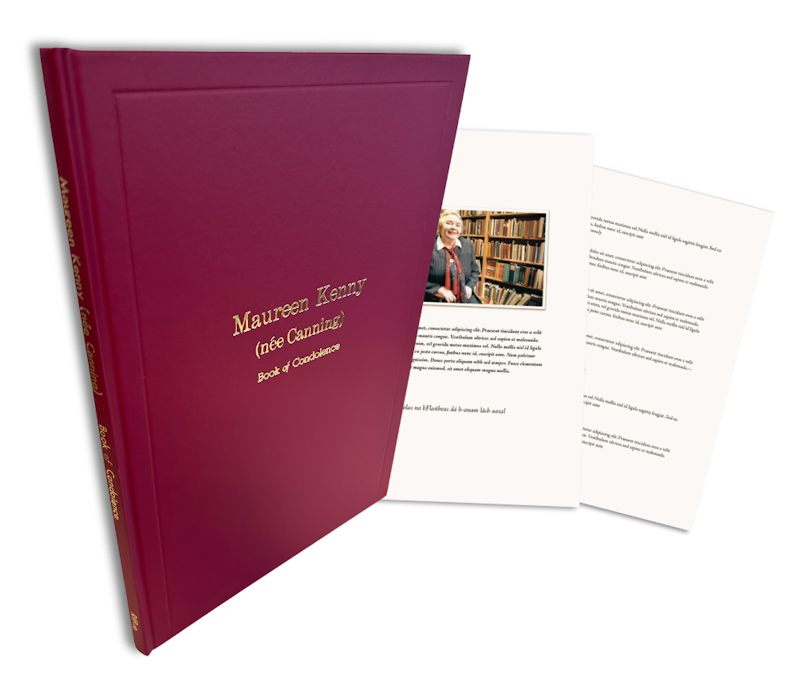 Burgundy – Personalised Book of Condolence