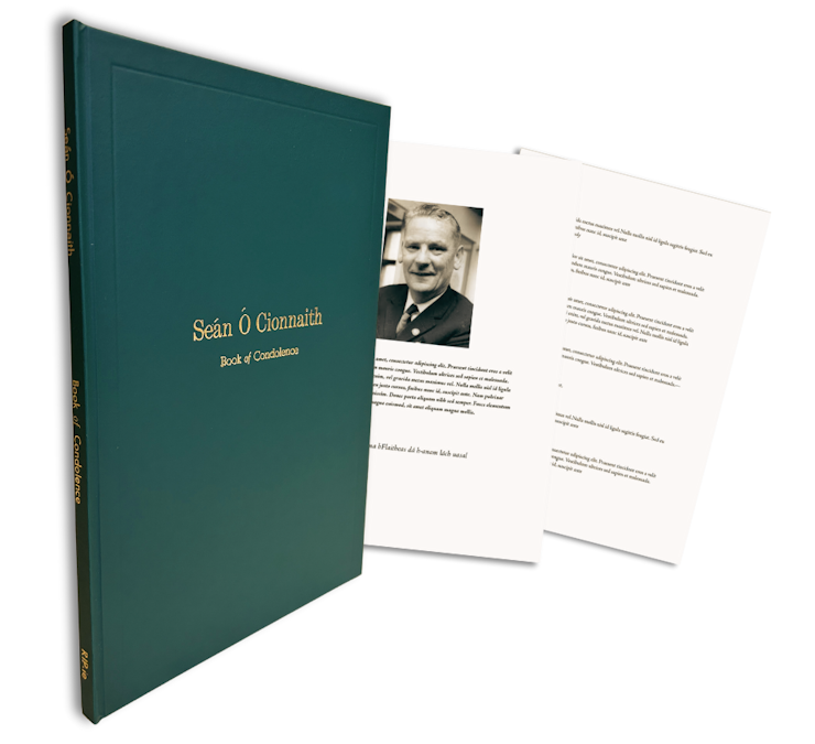 Green – Personalised Book of Condolence