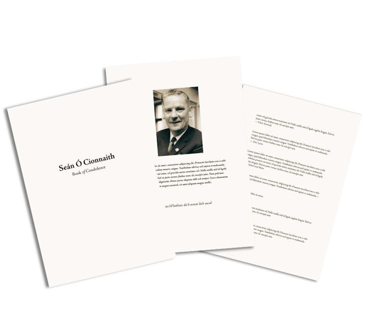 Green – Personalised Book of Condolence #2