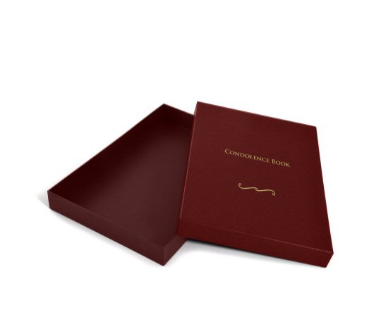 Red Interscrew Binder Condolence Book  Plain Motif (For Home Printing) #2