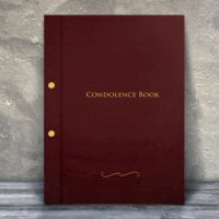 Red Interscrew Binder Condolence Book  Plain Motif (For Home Printing)